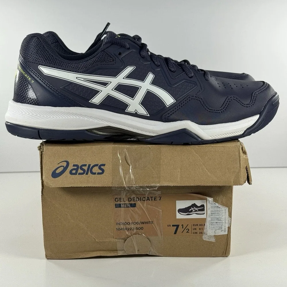 ASICS Gel-Dedicate 7 Indigo Fog/White  1041A223-500 Men's Size 7.5‎